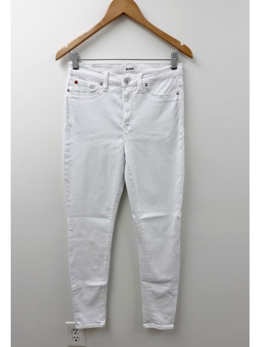 Hudson jeans HIGH RISE BLAIR Ankle SUPER SKINNY White Sz 29 New - Picture 2 of 13